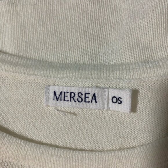 Mersea womens catalina OS red striped blue heart elbow patches pullover sweater - Picture 3 of 11